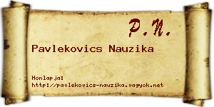 Pavlekovics Nauzika névjegykártya